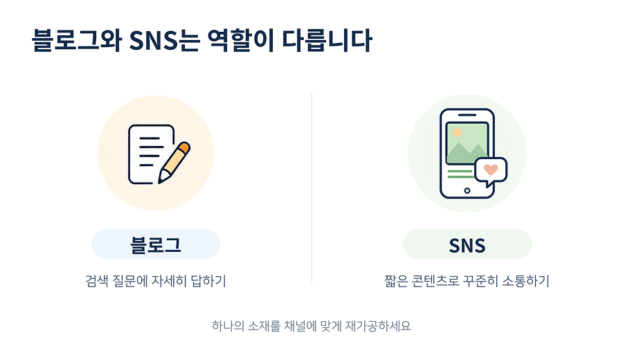 셀프마케팅 블로그와 SNS의 차이