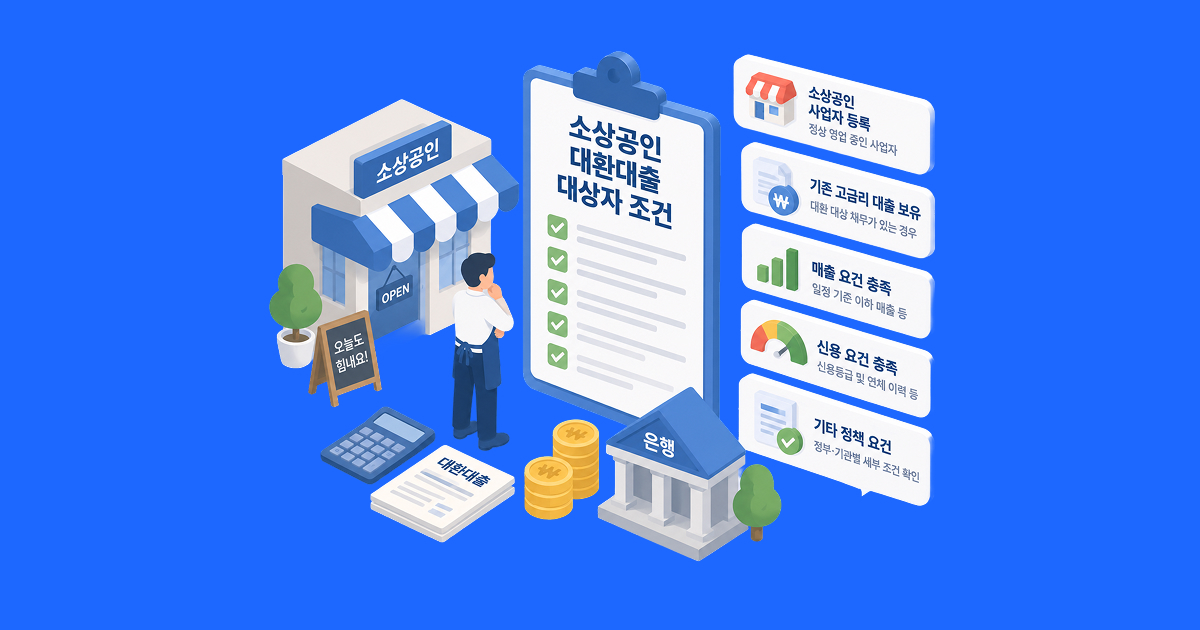 소상공인 대환대출 대상자 조건