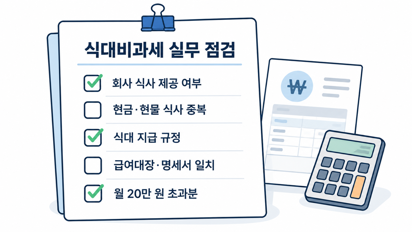 식대 비과세 실무 점검