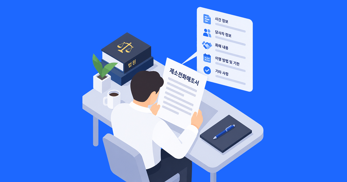 제소전화해조서에는 어떤 내용을 확인해야 할까_