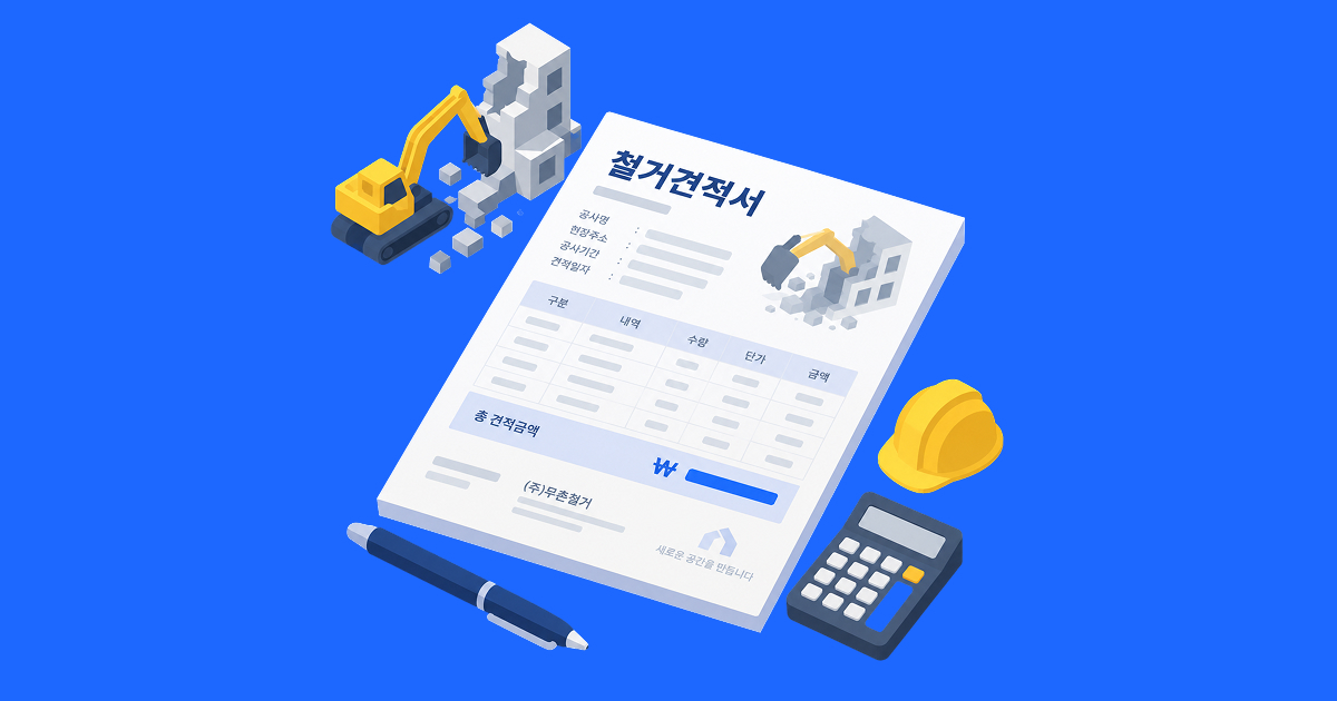철거 견적서에서 반드시 확인해야 할 요소