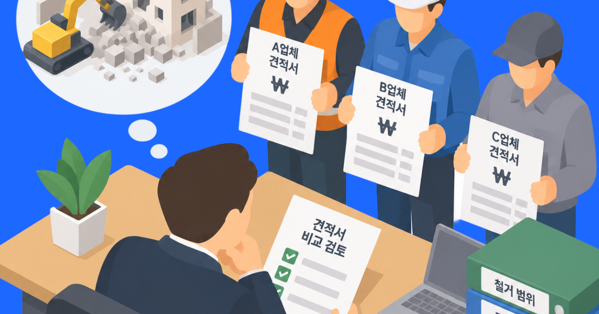 철거 견적을 받을 때 반드시 확인할 부분