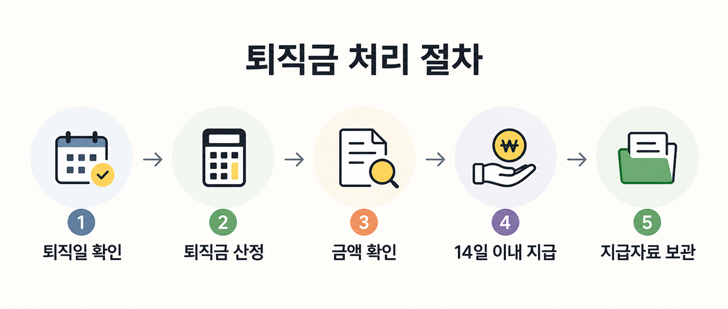퇴직금 지급 처리 절차