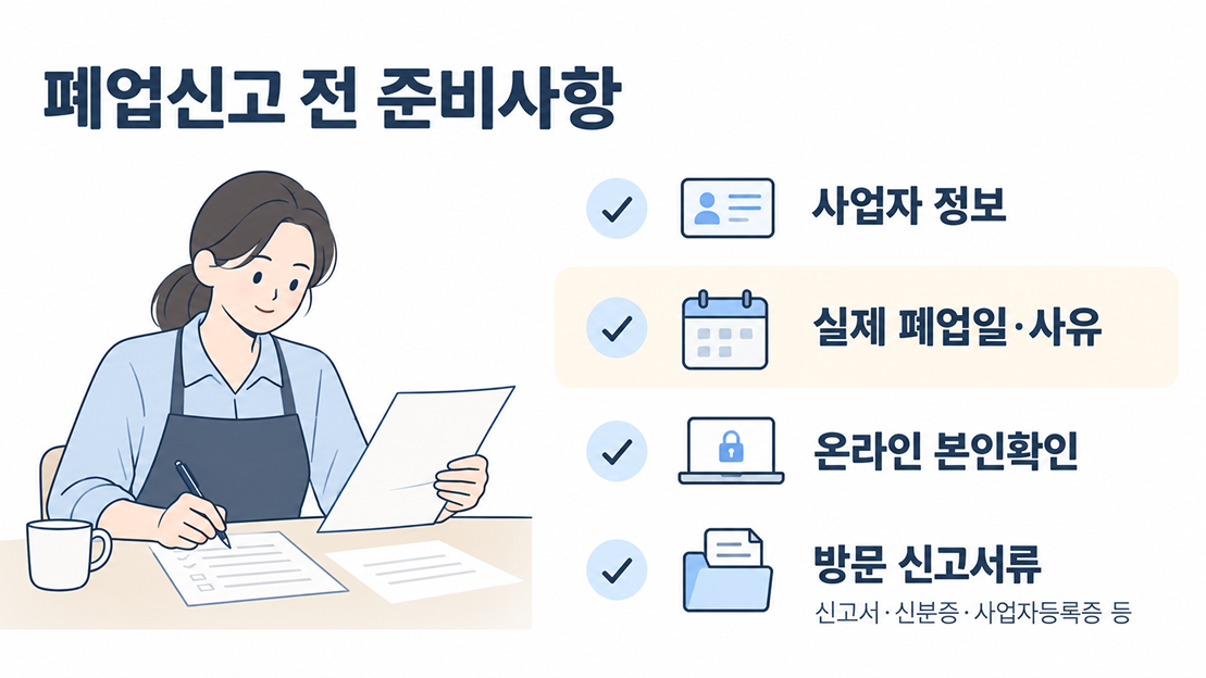폐업신고 전에 모아 두는 신분증과 사업자등록증 등 서류