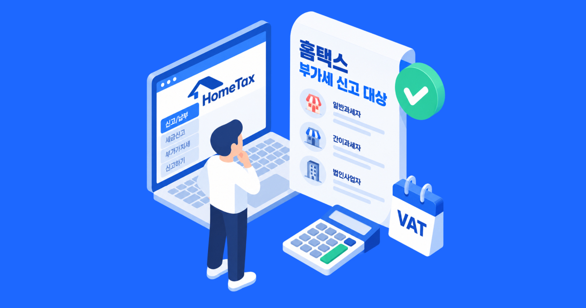 홈택스 부가세 신고 대상부터 확인하세요